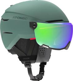 Rückansicht von ATOMIC SAVOR VISOR STEREO Skihelm new green