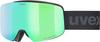 Uvex pwdr FM Brille Kinder - black matt-green clear