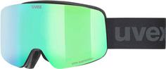 Uvex pwdr FM Skibrille Kinder black matt-green clear