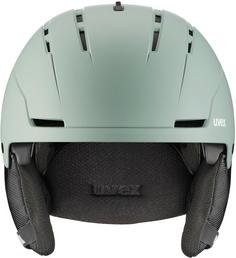 Rückansicht von Uvex Stance Skihelm oxid green matt