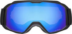 Rückansicht von Uvex Xcitd CV Skibrille black matt-blue-green