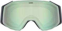 Rückansicht von Uvex gravity FM Skibrille oxid green matt