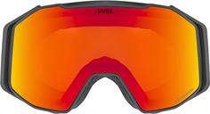 Rückansicht von Uvex gravity FM Skibrille black matt-red