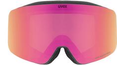 Rückansicht von Uvex pwdr FM Skibrille Kinder black matt-pink clear