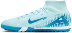 Rückansicht von Nike Mercurial ZM SUPERFLY 10 ACADEMY TF Fußballschuhe glacier blue-blue orbit