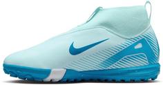 Rückansicht von Nike JR Mercurial ZOOM SUPERFLY 10 ACADEMY TF Fußballschuhe Kinder glacier blue-blue orbit