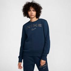 Rückansicht von Nike Phoenix Sweatshirt Damen armory navy-photon dust-black