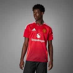 Rückansicht von adidas Manchester United 24-25 Heim Fußballtrikot Herren mufc red