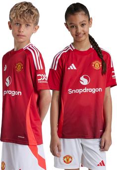 Rückansicht von adidas Manchester United 24-25 Heim Fußballtrikot Kinder mufc red