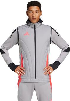 Rückansicht von adidas Tiro24 Winter Softshell Weste Herren light onix-shock red