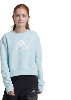 Rückansicht von adidas GLAM Sweatshirt Kinder halo mint