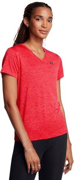 Rückansicht von Under Armour Tech SSV- Twist Funktionsshirt Damen racer red