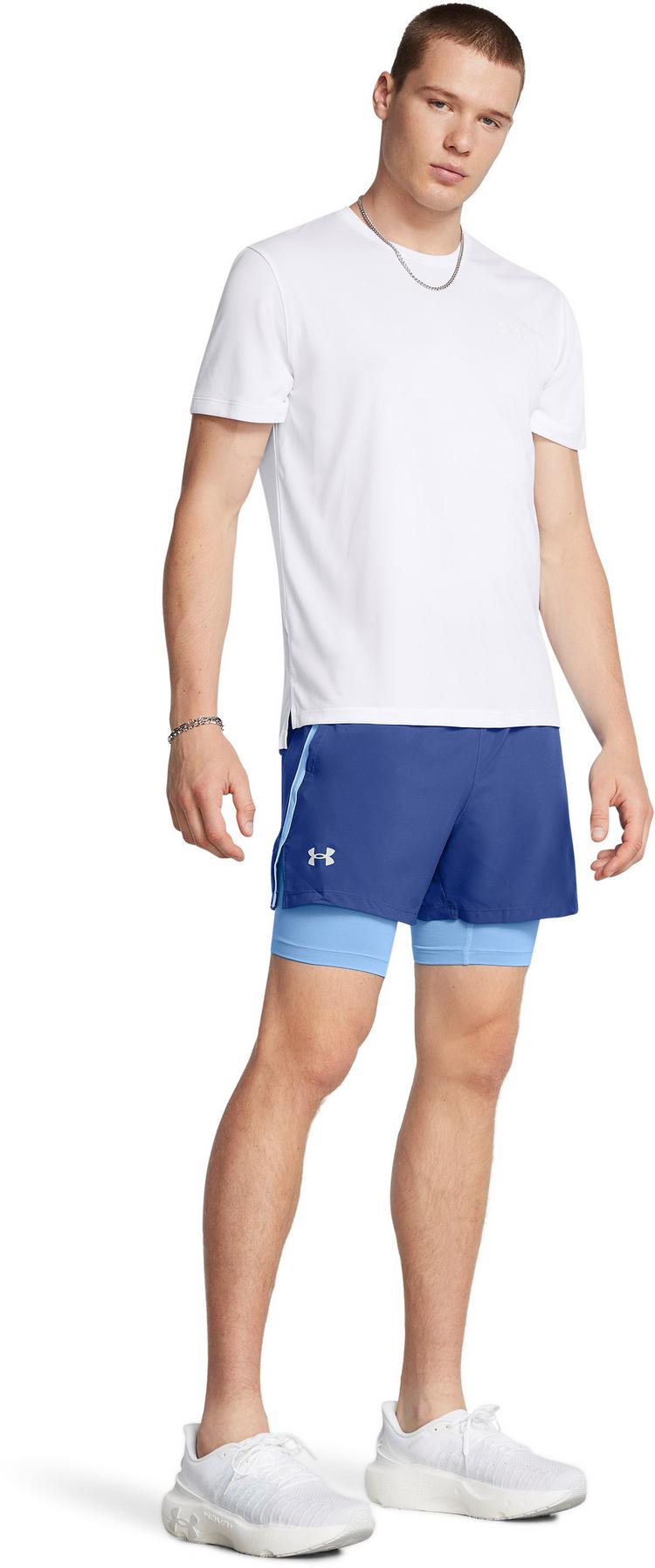 Under Armour Under Armour UA LAUNCH 5 2IN1 Laufshorts Herren - tech blue - horizon blue - reflective - 2 | SportScheck