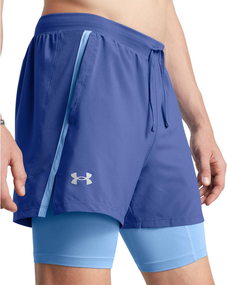 Under Armour Under Armour UA LAUNCH 5 2IN1 Laufshorts Herren - tech blue - horizon blue - reflective - 3 | SportScheck