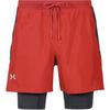 Under Armour UA LAUNCH 5 2IN1 Laufshorts Herren - red-reflective
