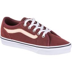Rückansicht von Vans Filmore Decon Sneaker Damen metallic sidestripe brown