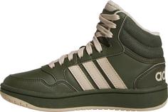 Rückansicht von adidas HOOPS MID 3.0 Sneaker Kinder night cargo-clay brown-core black