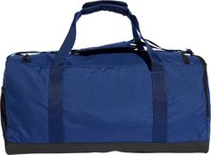 Rückansicht von adidas LINEAR DUFFEL Sporttasche dark blue-white