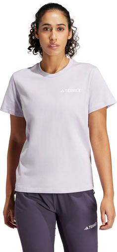 Rückansicht von adidas GRAPHIC T-Shirt Damen silver dawn