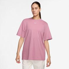 Rückansicht von Nike Essentials T-Shirt Damen elemental pink