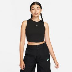 Rückansicht von Nike NSW Essential Croptop Damen black-sail