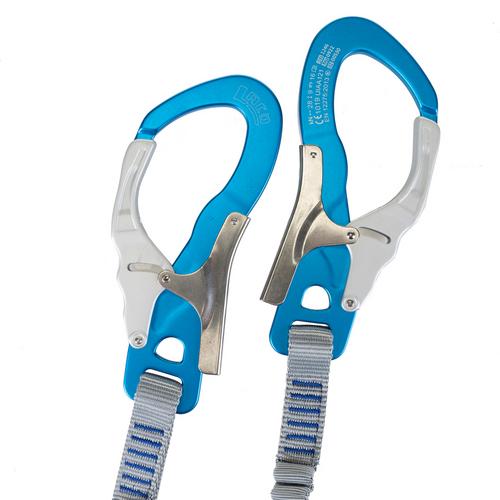 Rückansicht von LACD Set Via Ferrata Pro Evo 3.0 Klettersteigset blue