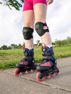 Rückansicht von K2 MARLEE Inline-Skates Kinder purple-coral