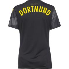 Rückansicht von PUMA Borussia Dortmund 24-25 Auswärts Fußballtrikot Damen puma black-faster yellow