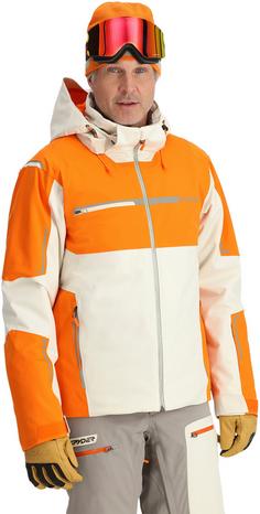 Rückansicht von Spyder Titan Skijacke Herren orange shock