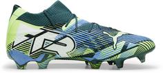 Rückansicht von PUMA FUTURE 7 ULTIMATE FG/AG Fußballschuhe Herren gray skies-puma white-fizzy apple