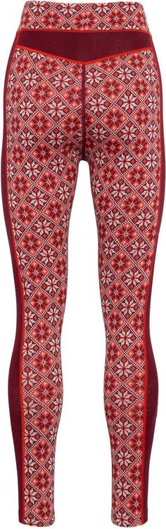 Rückansicht von Kari Traa Rose Thermounterhose Damen burgundy red