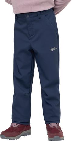 Rückansicht von Jack Wolfskin FOURWINDS Softshellhose Kinder night blue