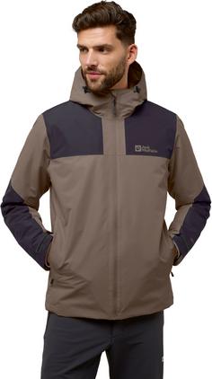 Rückansicht von Jack Wolfskin JASPER Funktionsjacke Herren cold coffee