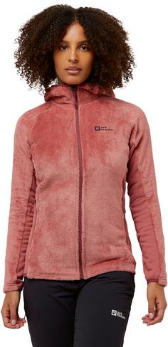 Rückansicht von Jack Wolfskin ROTWAND Fleecejacke Damen mineral red