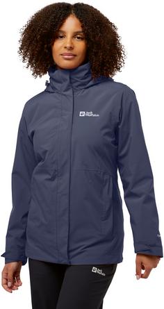 Rückansicht von Jack Wolfskin ROTWAND Doppeljacke Damen graphite