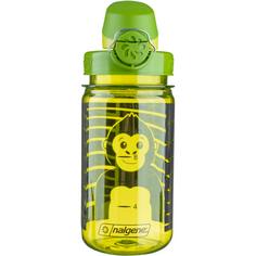 Rückansicht von Nalgene OTF KIDS SUSTAIN 0,35 L Trinkflasche Kinder grün affe