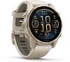 Garmin Fenix 8 43mm Amoled Sapphire Sportuhr - nebelgrau-softgold
