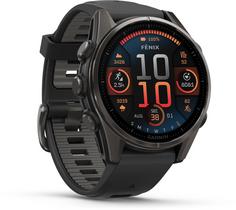 Garmin Fenix 8 43mm Amoled Sapphire Sportuhr schwarz-carbongrau