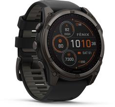 Garmin Fenix 8 51mm Solar Sapphire Titan Sportuhr graphit-carbongrau