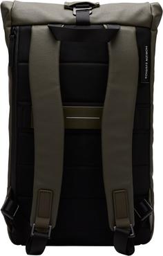 Rückansicht von Horizn Studios Rucksack SoFo Rolltop Daypack dark olive