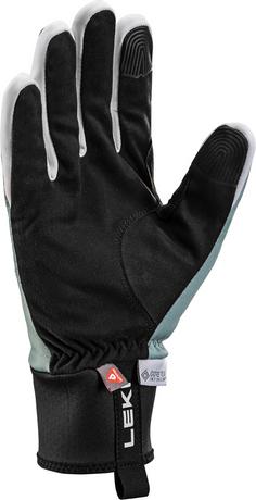 Rückansicht von LEKI PRC ThermoPlus Langlaufhandschuhe Damen black-ice green