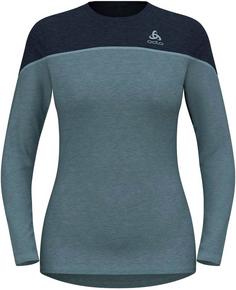 Odlo Merino Revelstoke Performance Wool 150 Funktionsshirt Damen provincial blue-dark sapphire melange