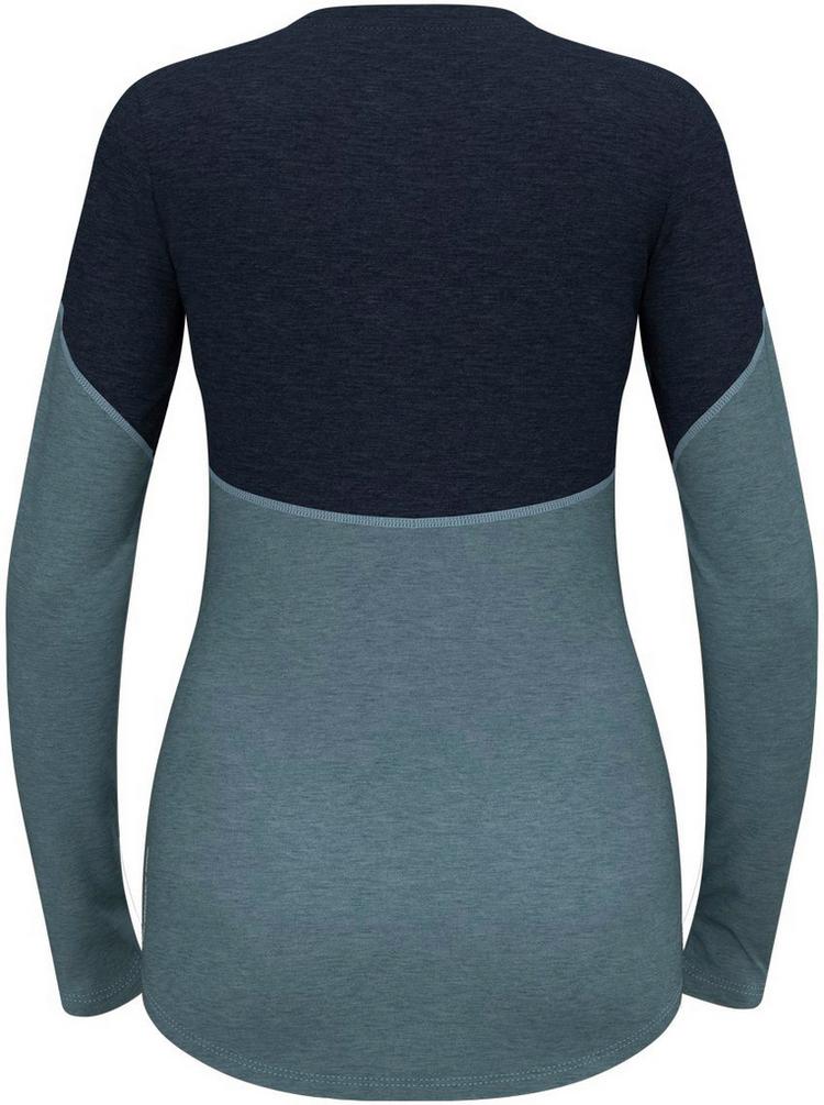 Odlo Odlo Revelstoke Performance Wool 150 Funktionsshirt Damen - provincial blue-dark sapphire melange - 0 | SportScheck