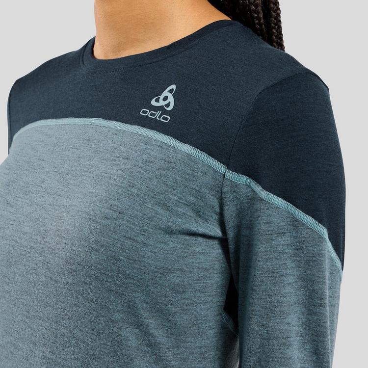 Odlo Odlo Revelstoke Performance Wool 150 Funktionsshirt Damen - provincial blue-dark sapphire melange - 3 | SportScheck