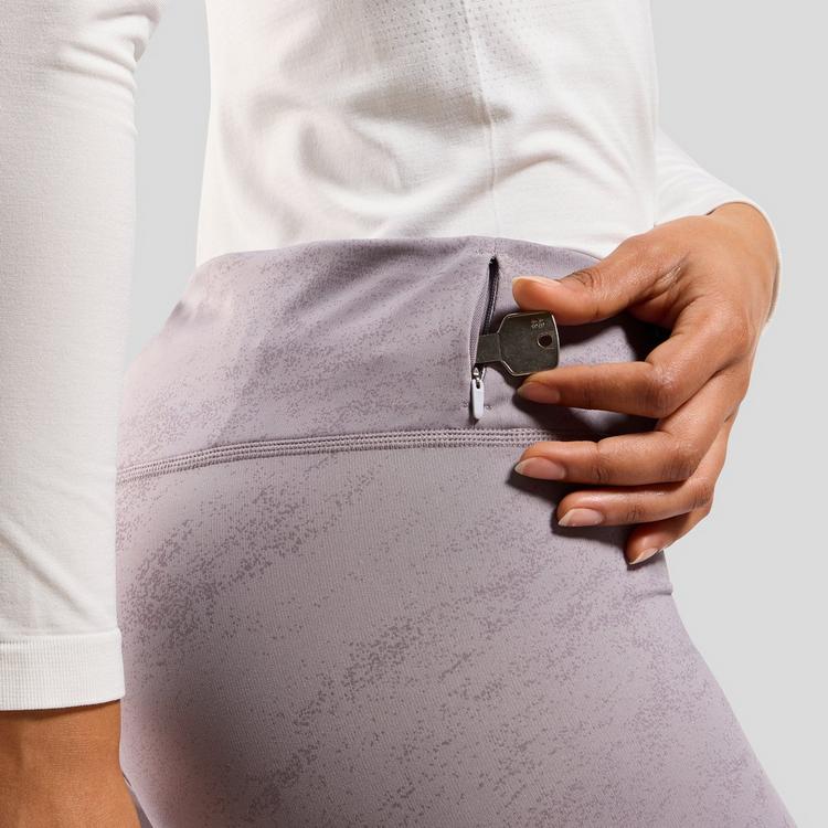 Odlo Odlo ZEROWEIGHT PRINT REFLECTIVE Lauftights Damen - gray ridge - 5 | SportScheck