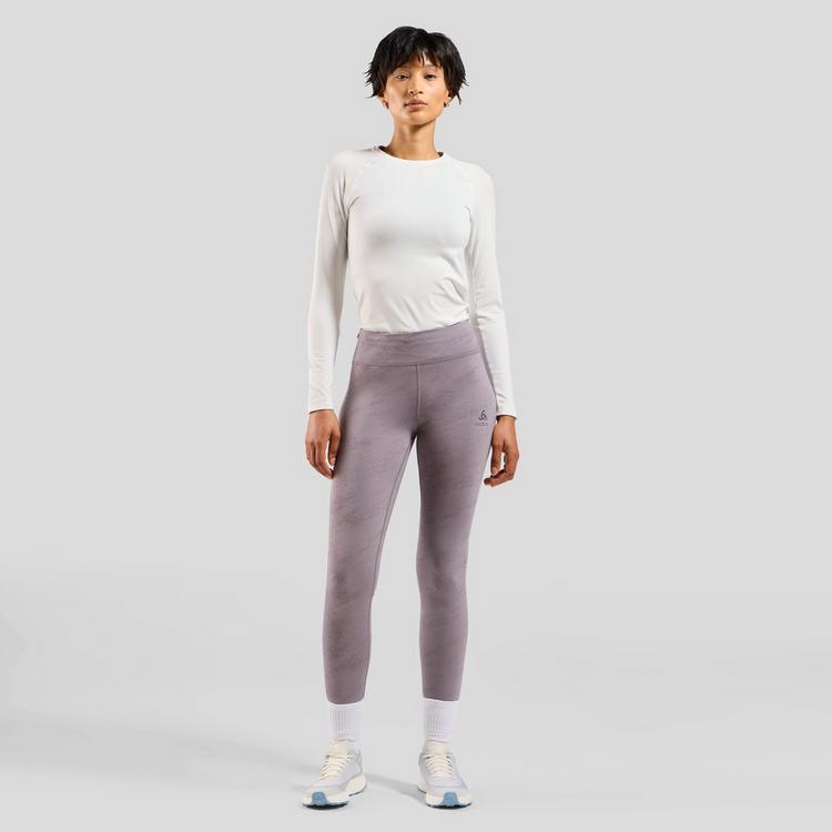 Odlo Odlo ZEROWEIGHT PRINT REFLECTIVE Lauftights Damen - gray ridge - 2 | SportScheck