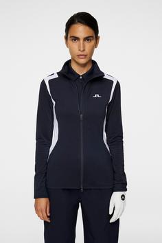 Rückansicht von J.Lindeberg Mae Fleecejacke Damen jl navy