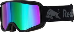 Red Bull Spect NEON Skibrille brown with green revo