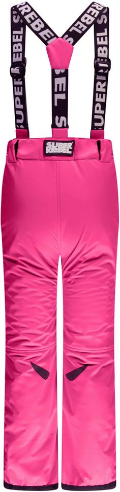 Rückansicht von SuperRebel SPEED Skihose Kinder fluo pink