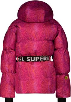 Rückansicht von SuperRebel PUFF Steppjacke Kinder croco magenta